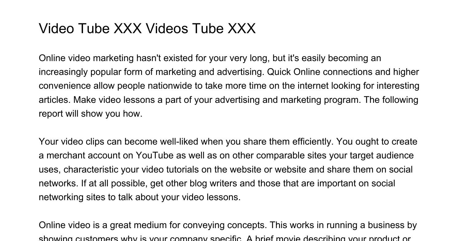 Video Tube XXX Videos Tube XXXindav.pdf.pdf | DocDroid