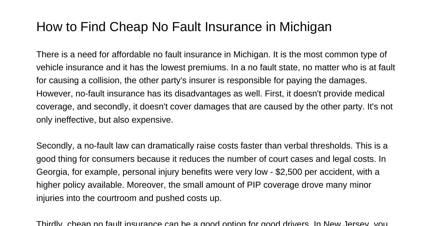 how-to-find-cheap-no-fault-insurance-in-michiganaxfnw-pdf-pdf-docdroid