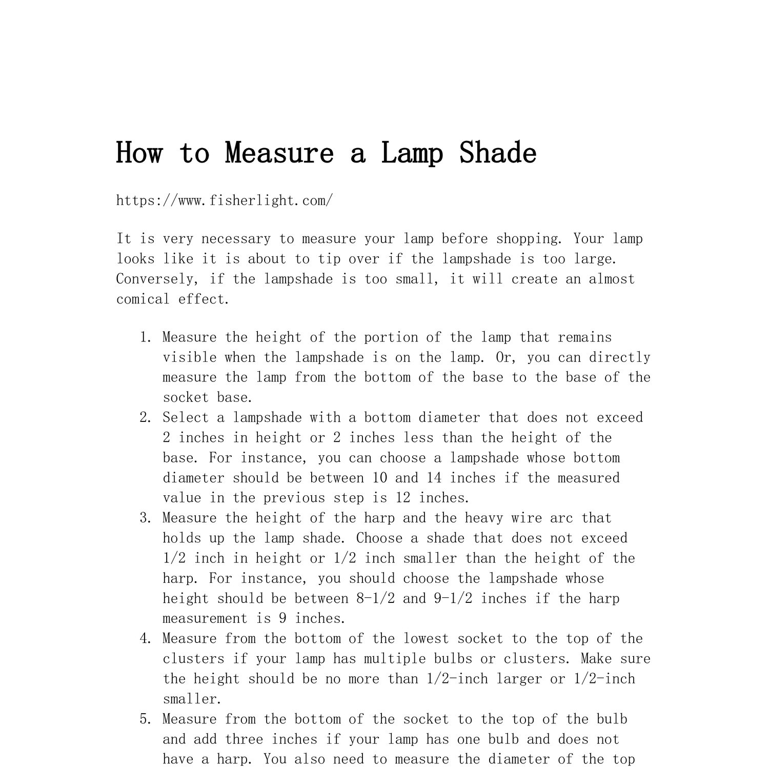 how-to-measure-a-lamp-shade-pdf-docdroid