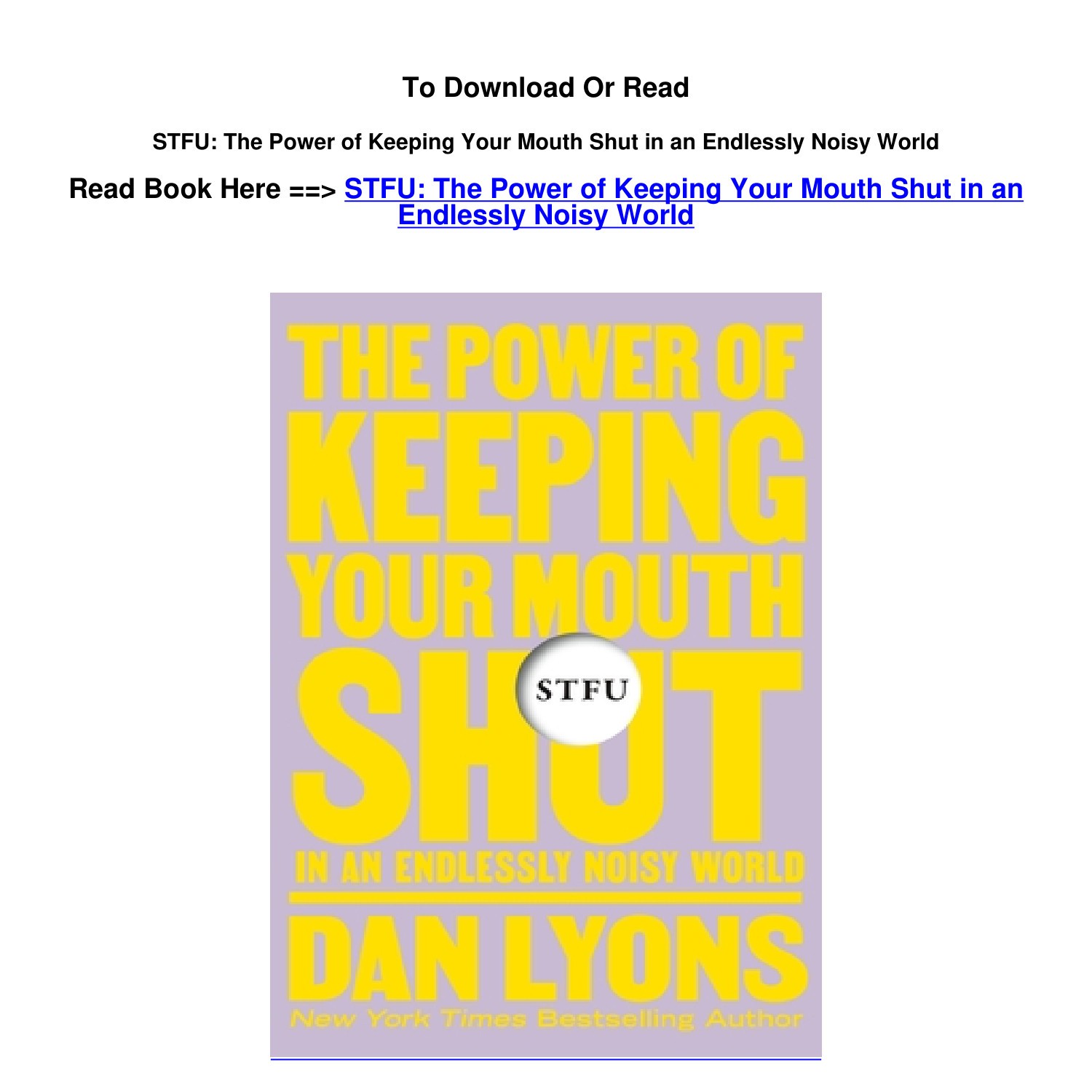 pdf-download-stfu-the-power-of-keeping-your-mouth-shut-in-an-endlessly