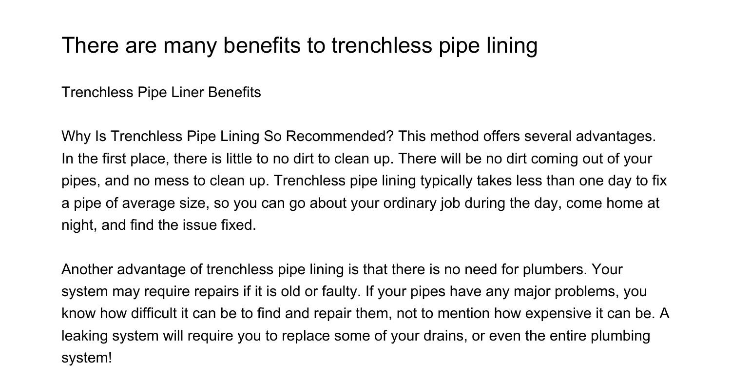 Benefits Of Trenchless Pipe Linerstzfjp.pdf.pdf | DocDroid