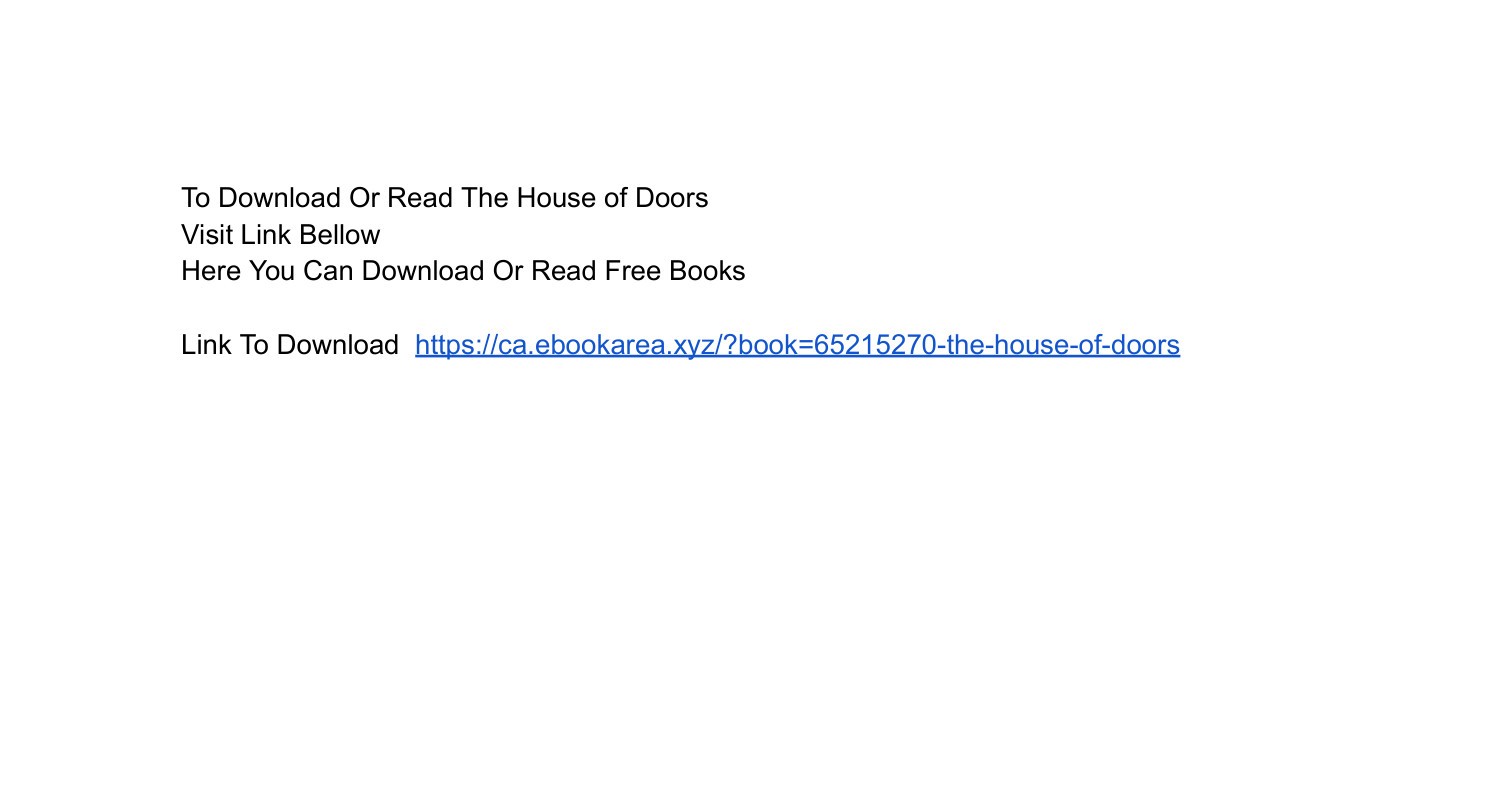 Pdf Download The House Of Doors By Tan Twan Eng Pdf Docdroid