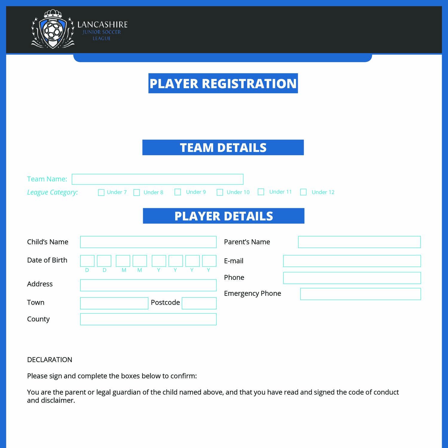 player registration form pdf DocDroid