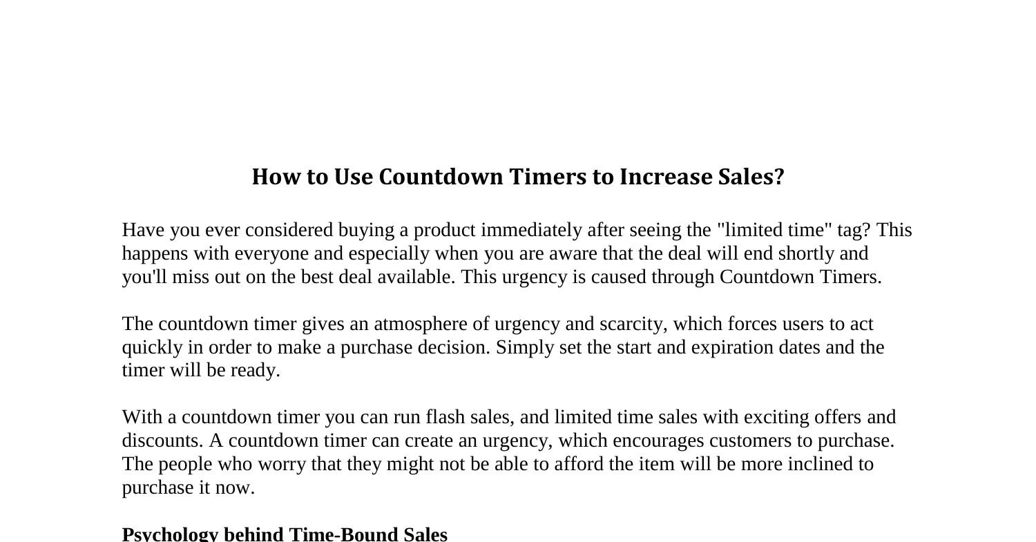 how-to-use-countdown-timers-to-increase-sales-pdf-docdroid