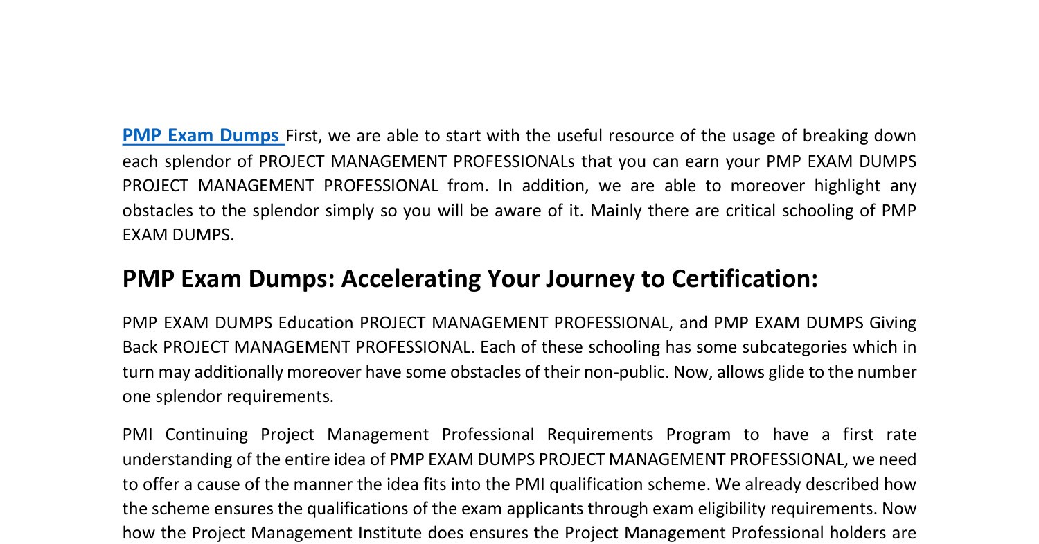 PMP Exam Dumps pdf.pdf DocDroid