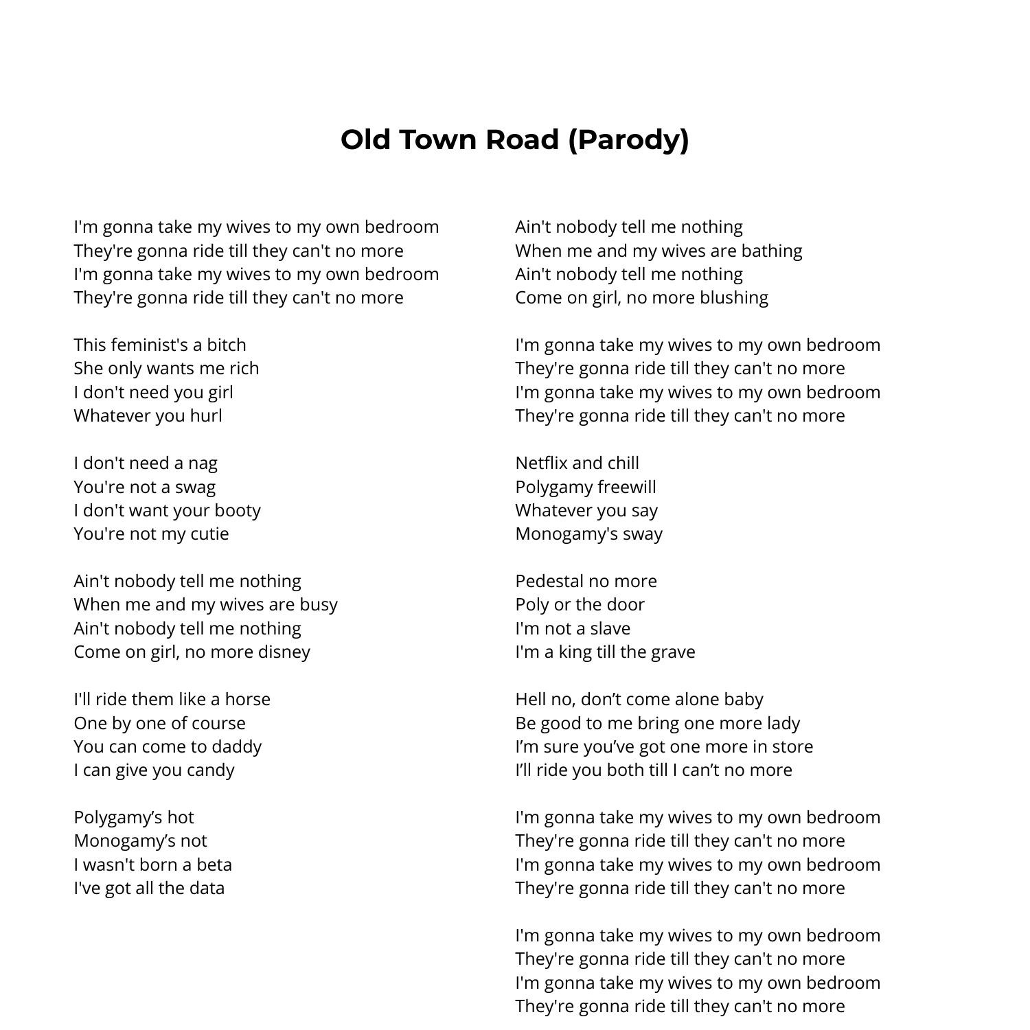old town road young thug lyrics