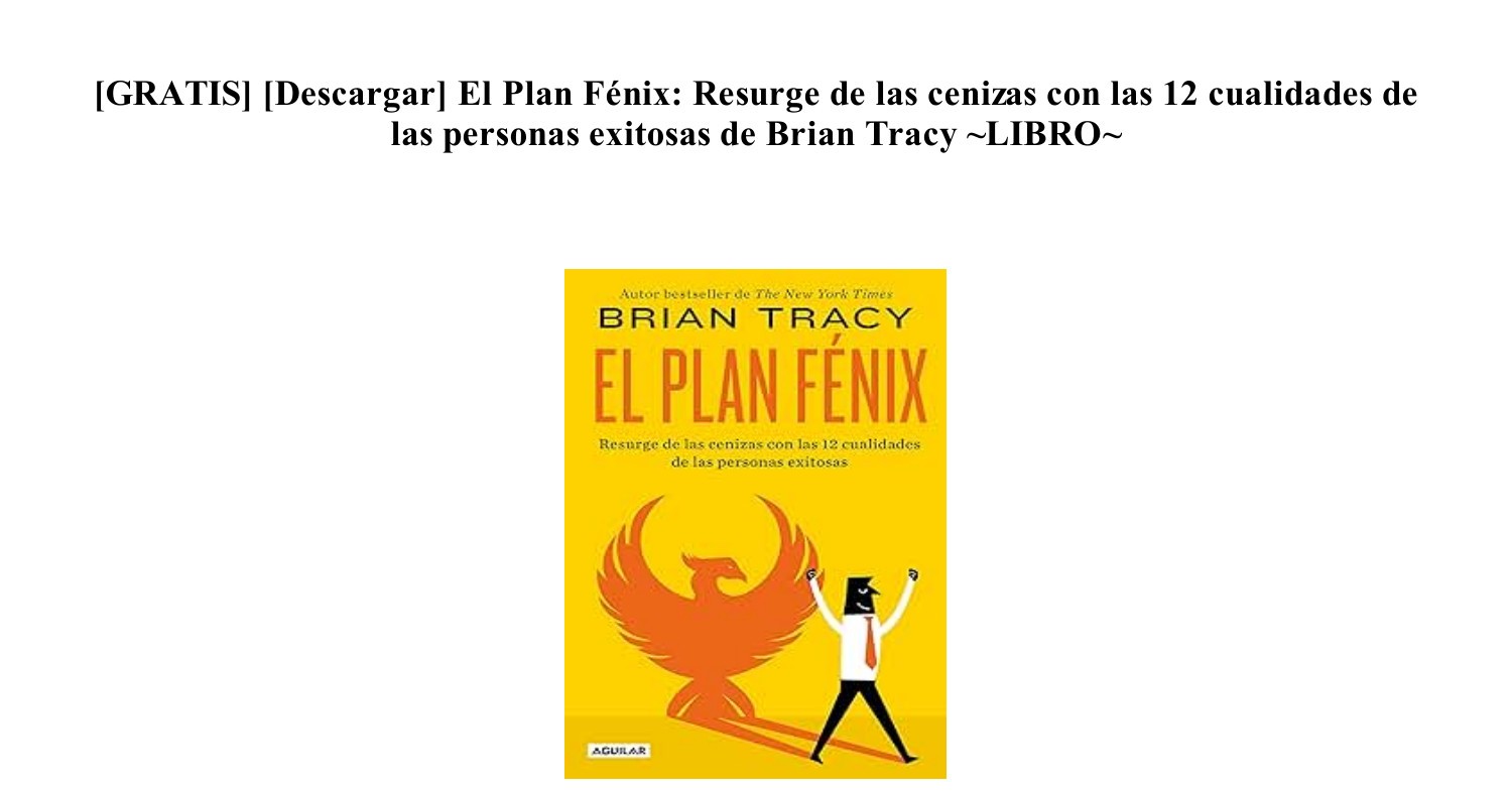 Libro Pdf Epub El Plan F Nix Resurge De Las Cenizas Con Las