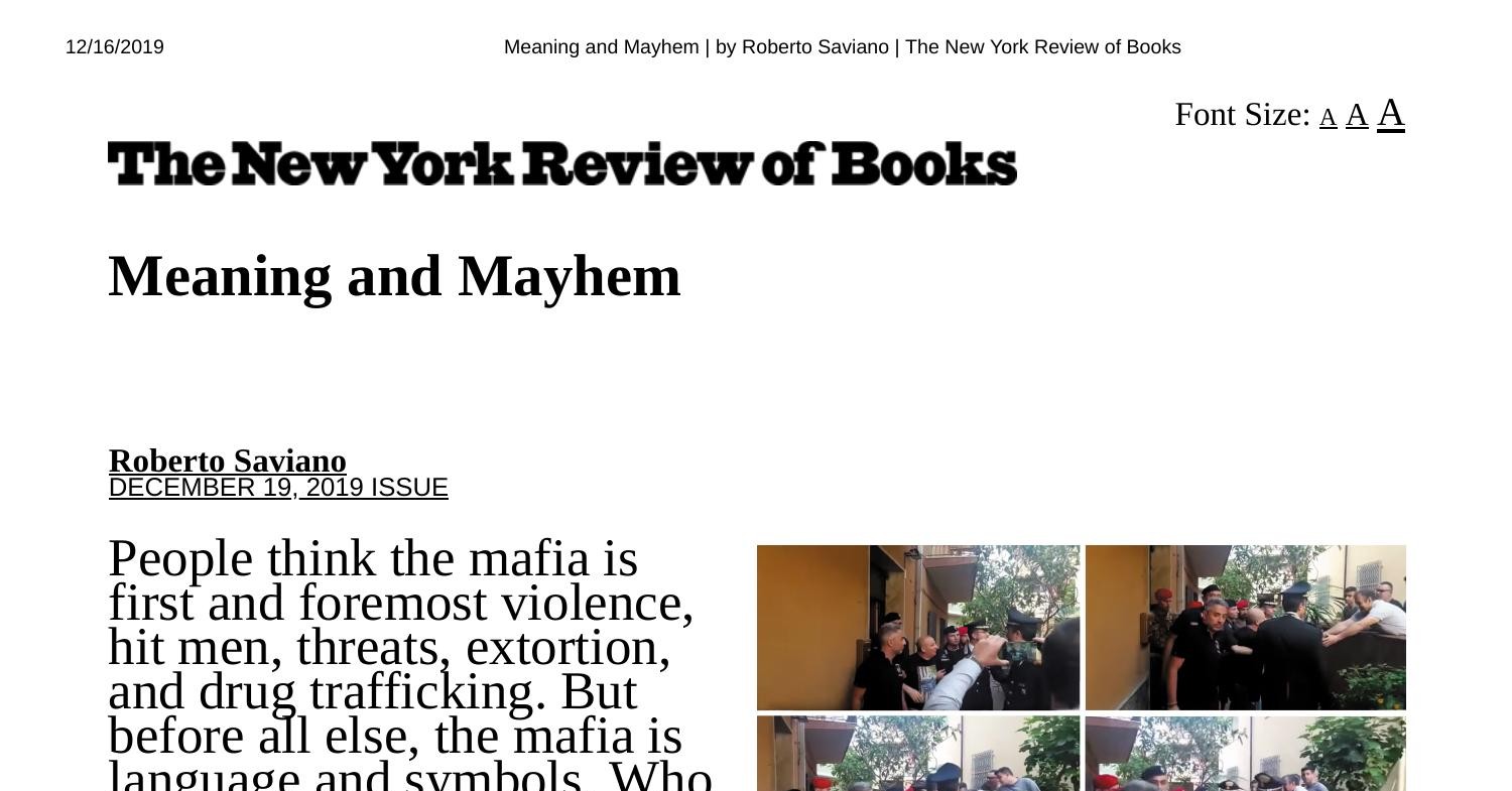 Meaning and Mayhem _ by Roberto Saviano _ The New York Review of Books