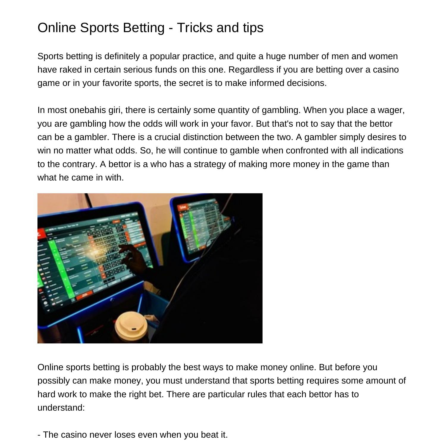 Online Sports Betting Tips and Trickskzvgx.pdf.pdf