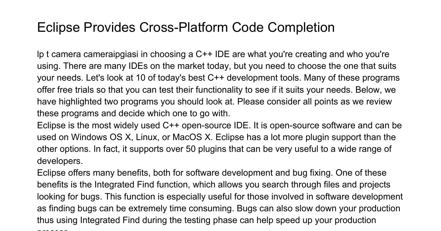 Eclipse Provides CrossPlatform Code Completionamgsf.pdf.pdf DocDroid