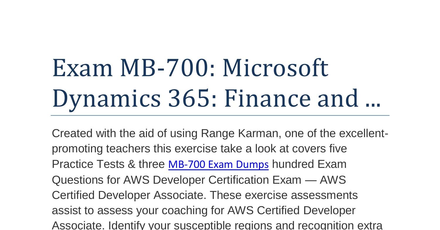 New MB-700 Exam Fee