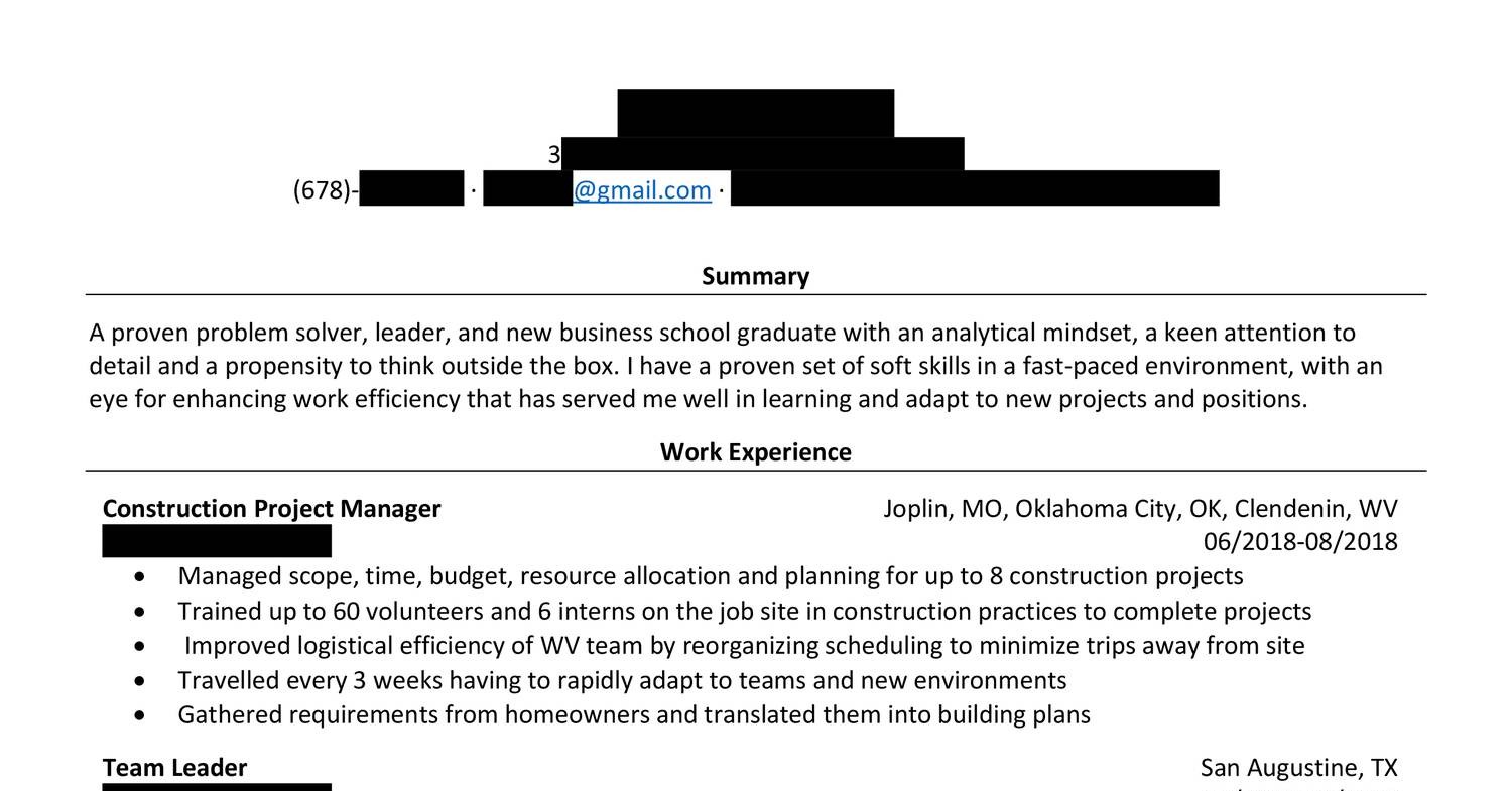 Resume Redacted Pdf Docdroid