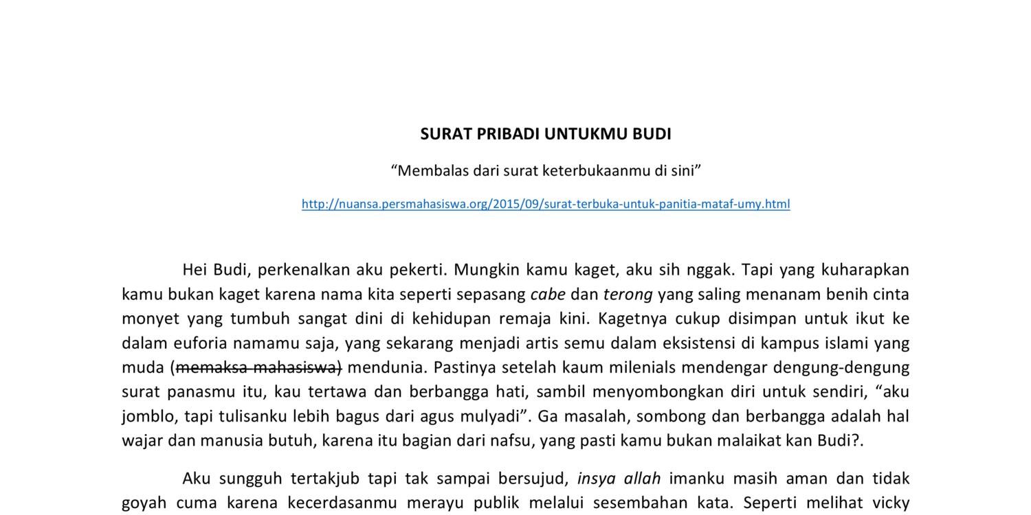 Surat Resmi Dan Surat Pribadi