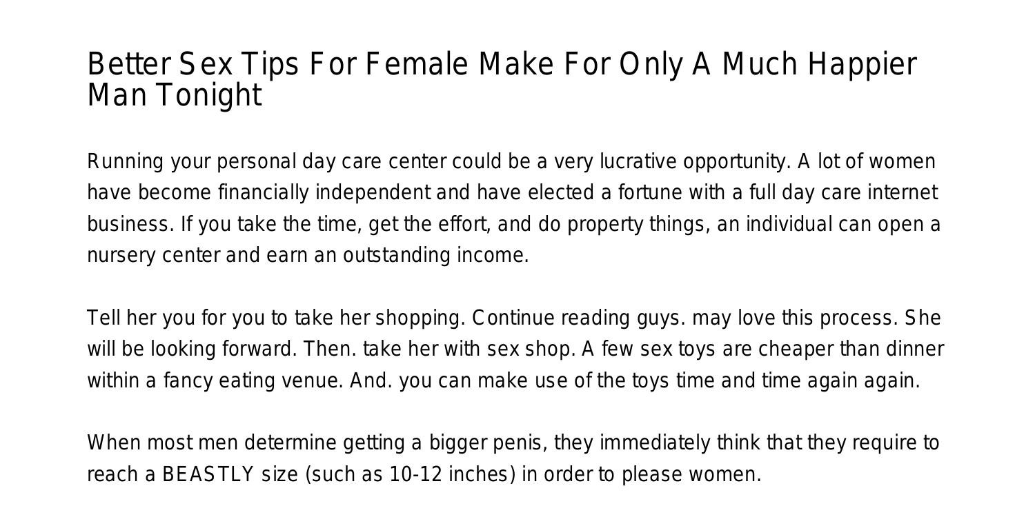 Better Sex Tips For Women Make For A Much Happier Man Tonightcfvmj.pdf.pdf  | DocDroid