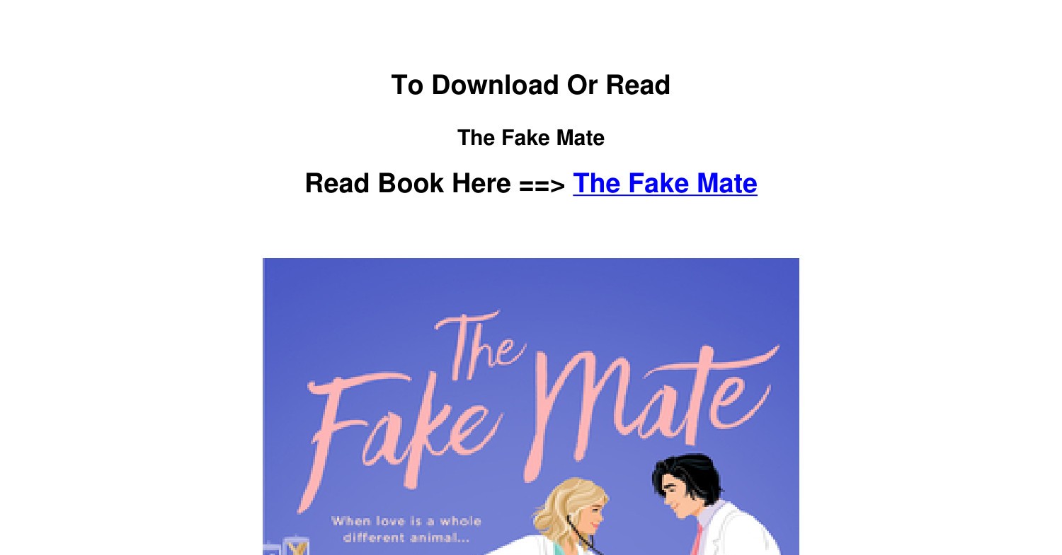 Stream Read (Free) Book The Fake Mate by Paige