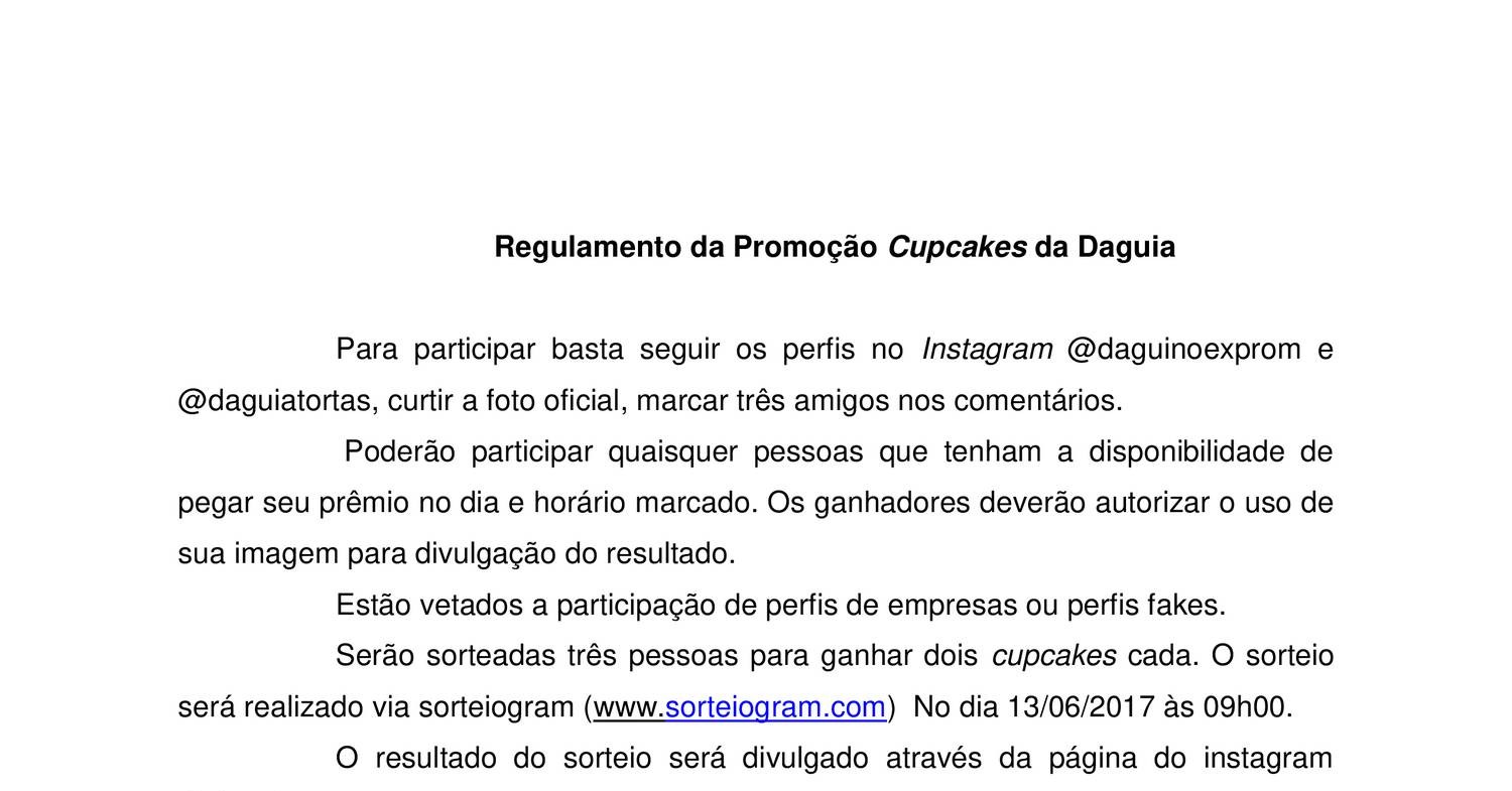 Regulamentos de Promoções