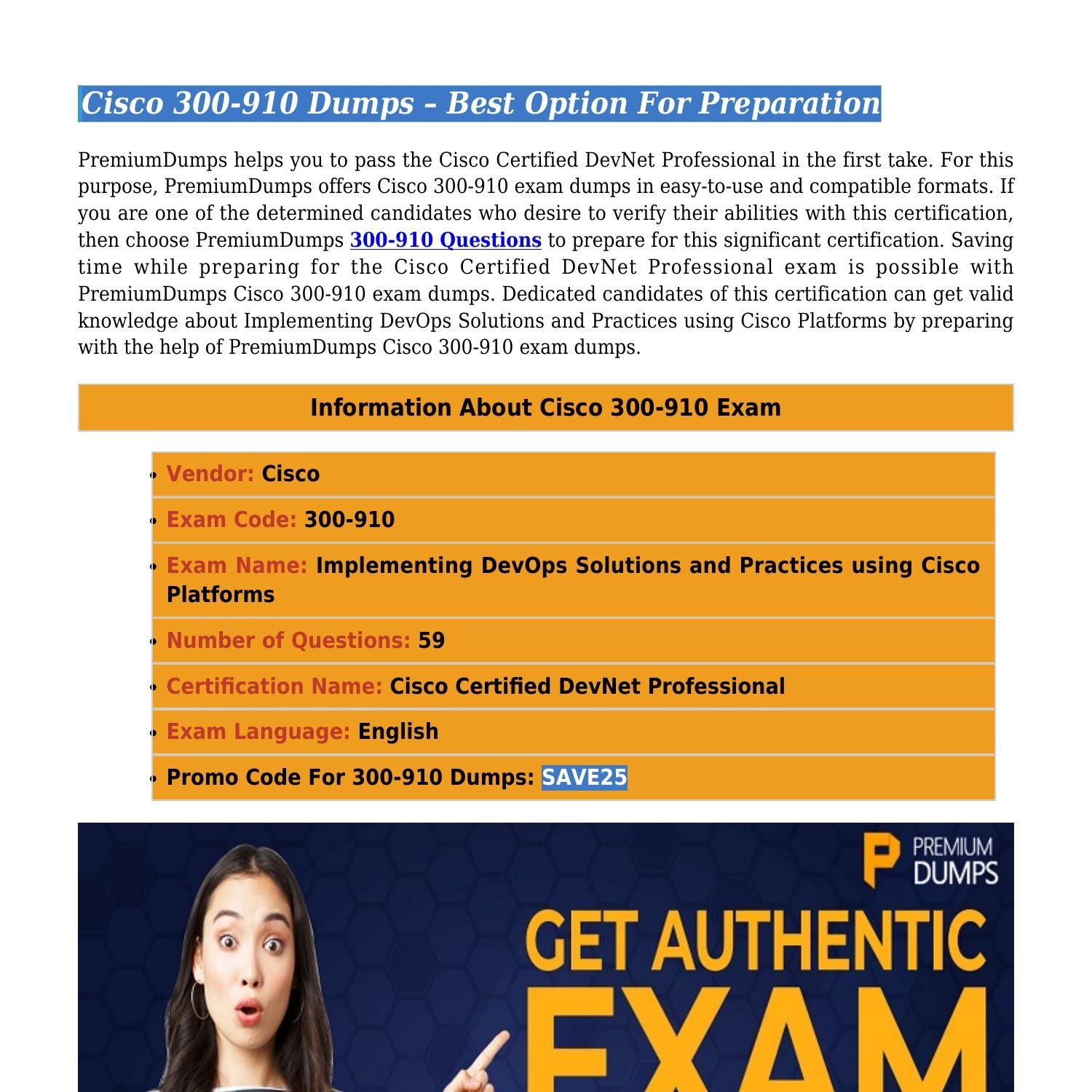 Authentic 300-910 Exam Questions