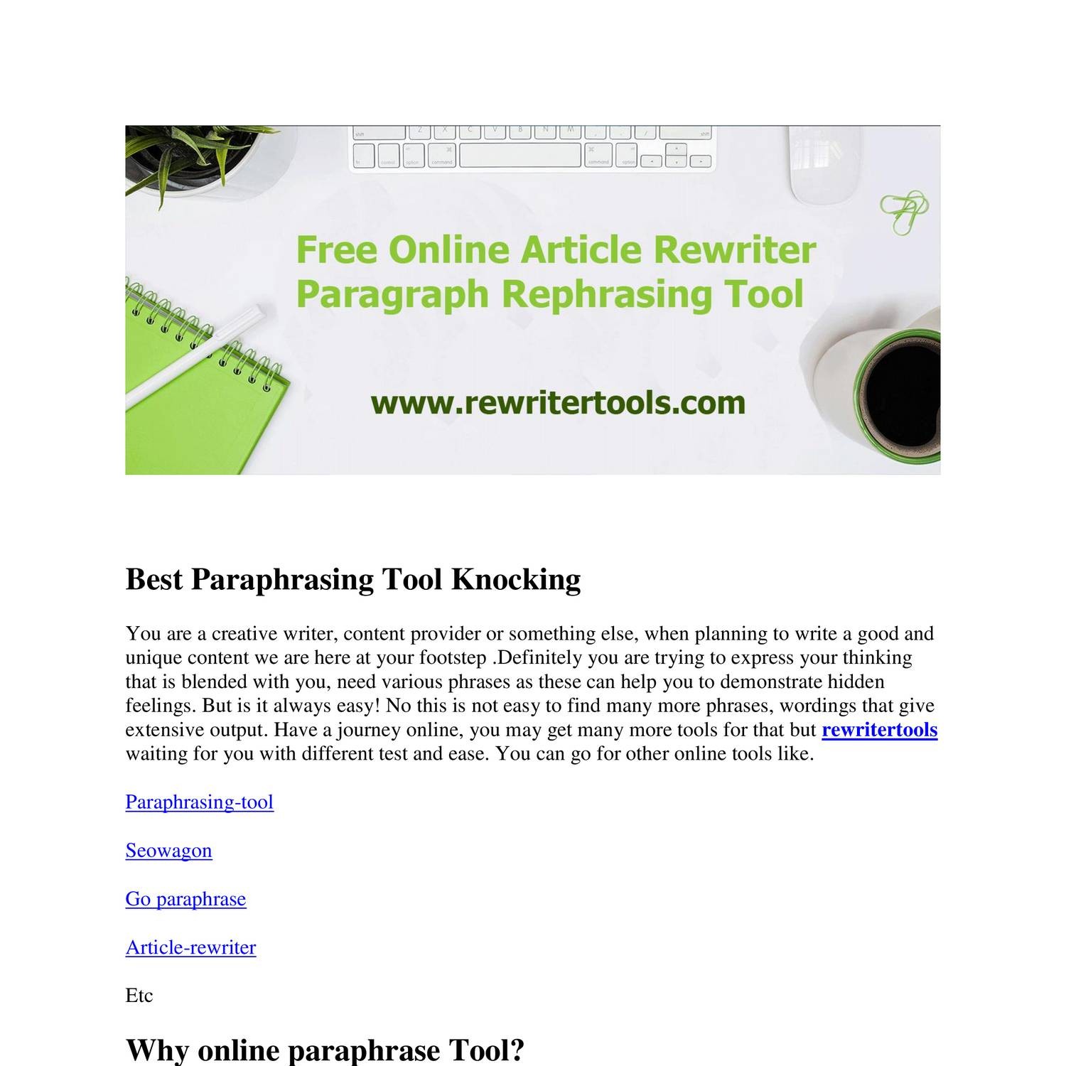 article spinner paraphrasing tool