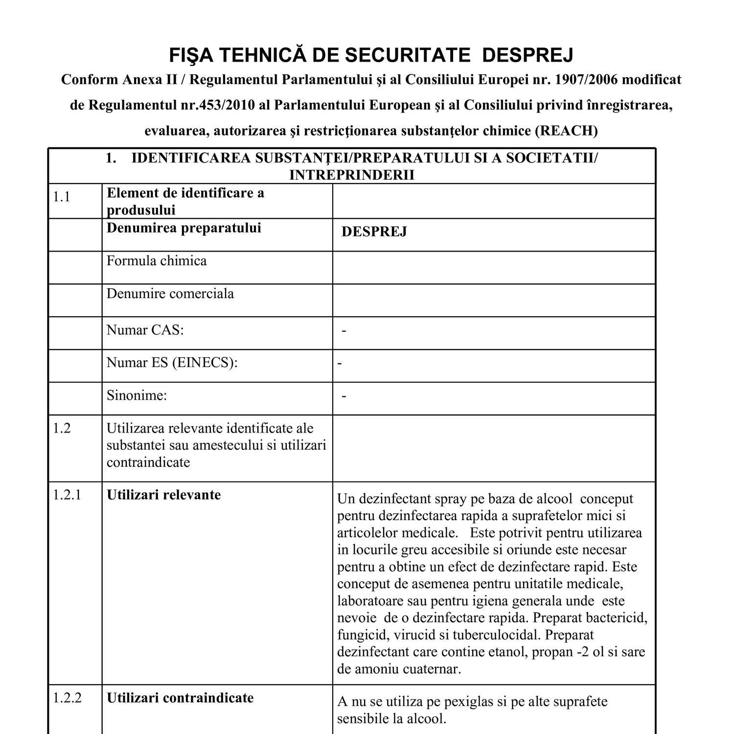 Fisa De Securitate Desprej Pdf Docdroid