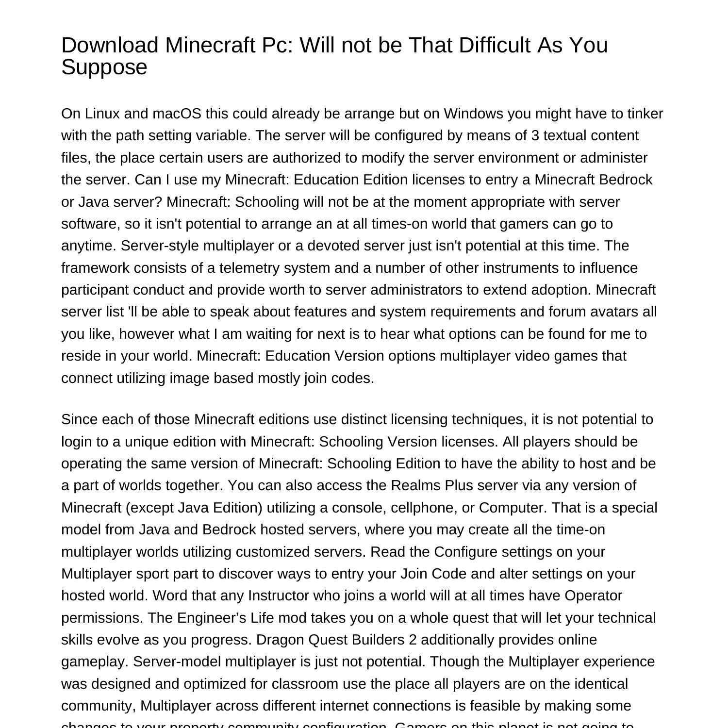 Download Minecraft Pc Isnt That Difficult As You Assumemfpwn.pdf.pdf