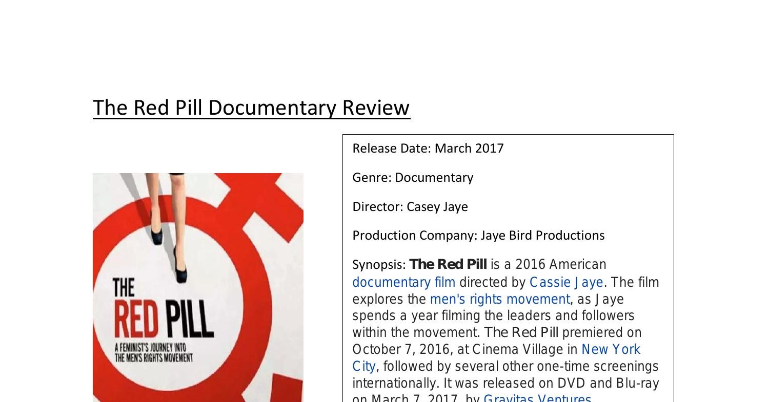 The Red Pill Documentary Reviewdocx Docdroid