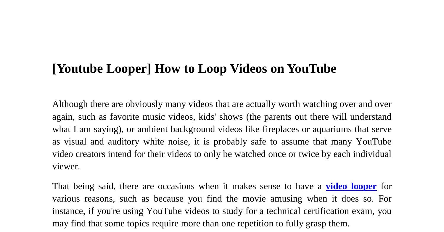 youtube-looper-how-to-loop-videos-on-youtube-pdf-docdroid