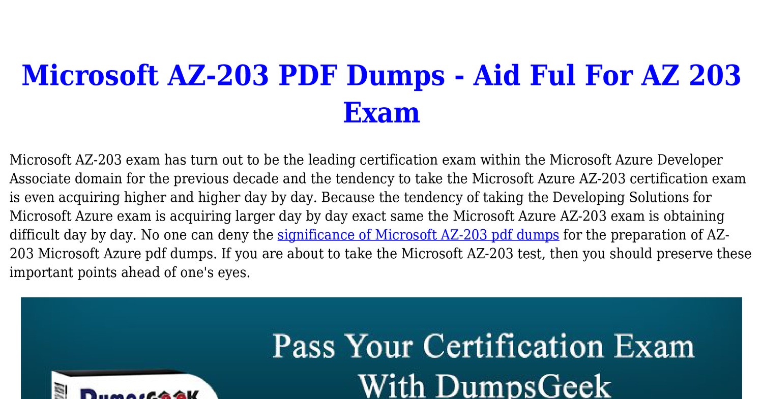 Updated AZ-203 PDF Dumps Verified by Microsoft Certified Professionals Sns-Brigh10