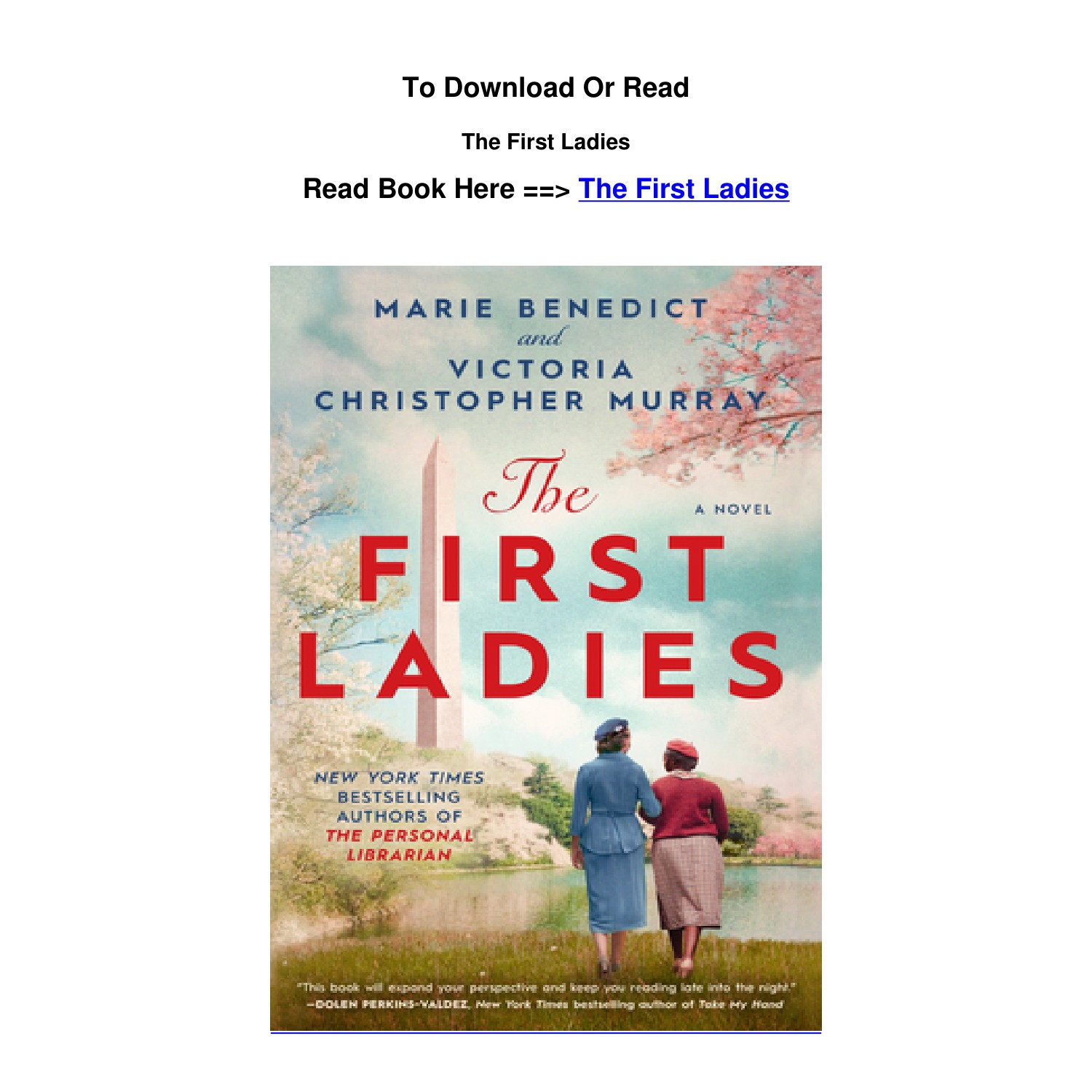 Epub Download The First Ladies By Marie Benedict.pdf 