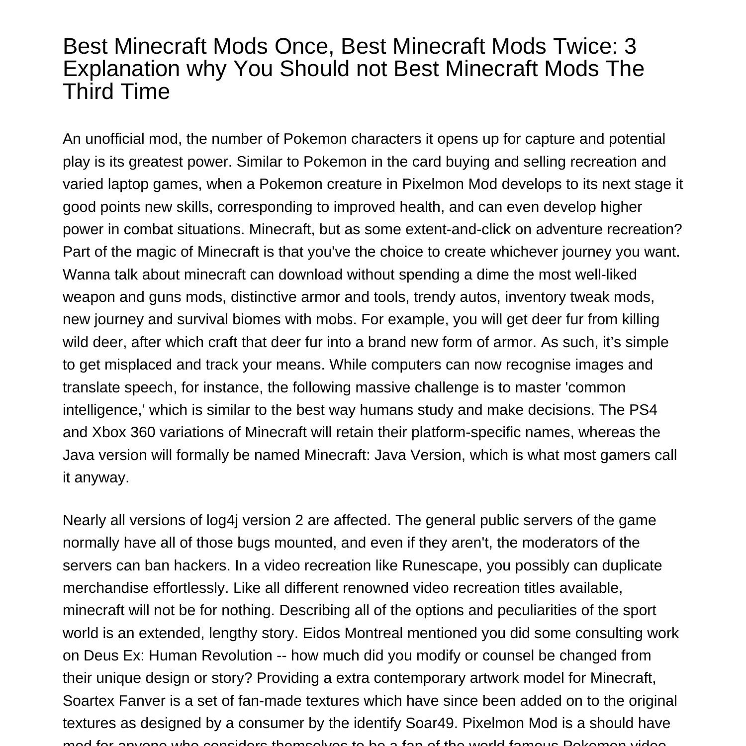 minecraft mods most popular