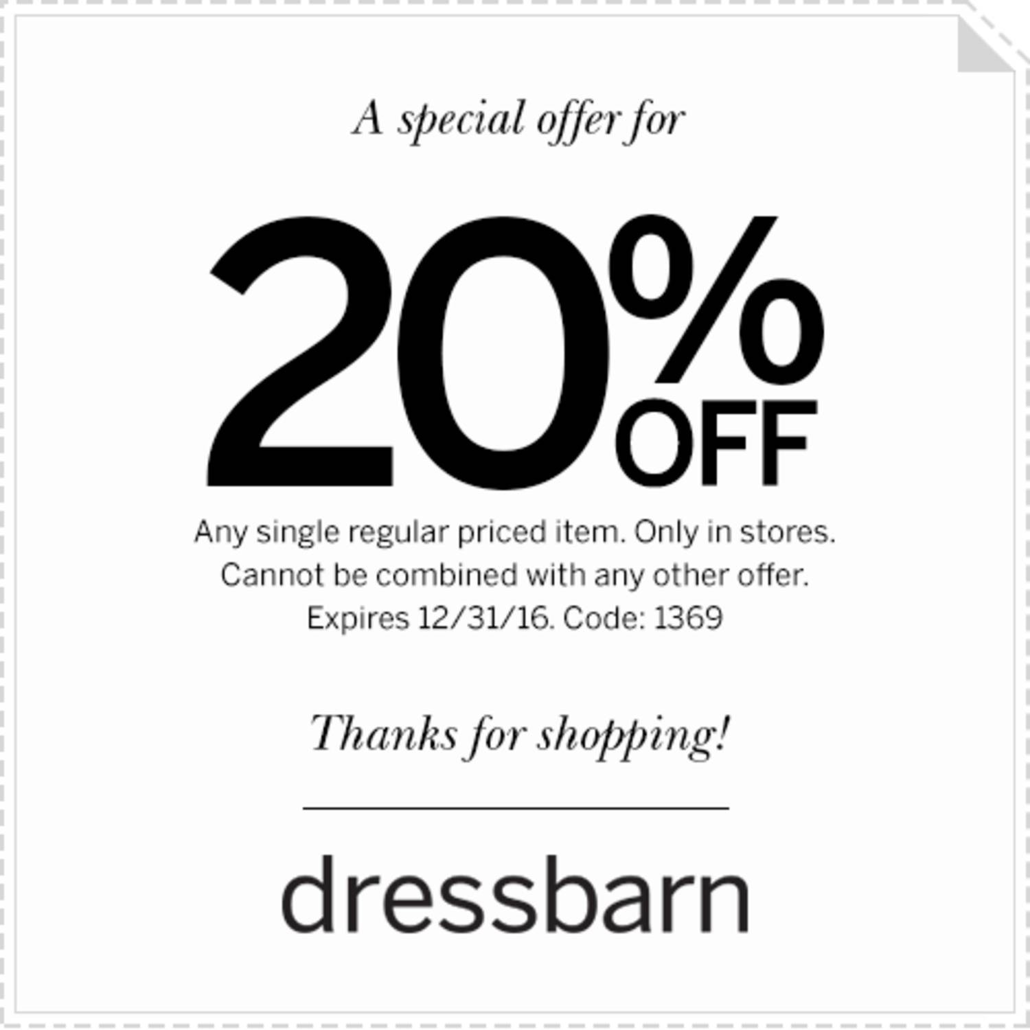 coupon dress barn