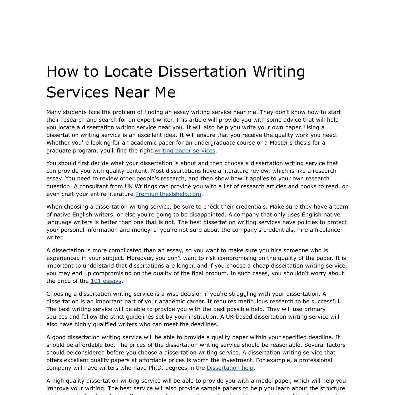 dissertation services near me