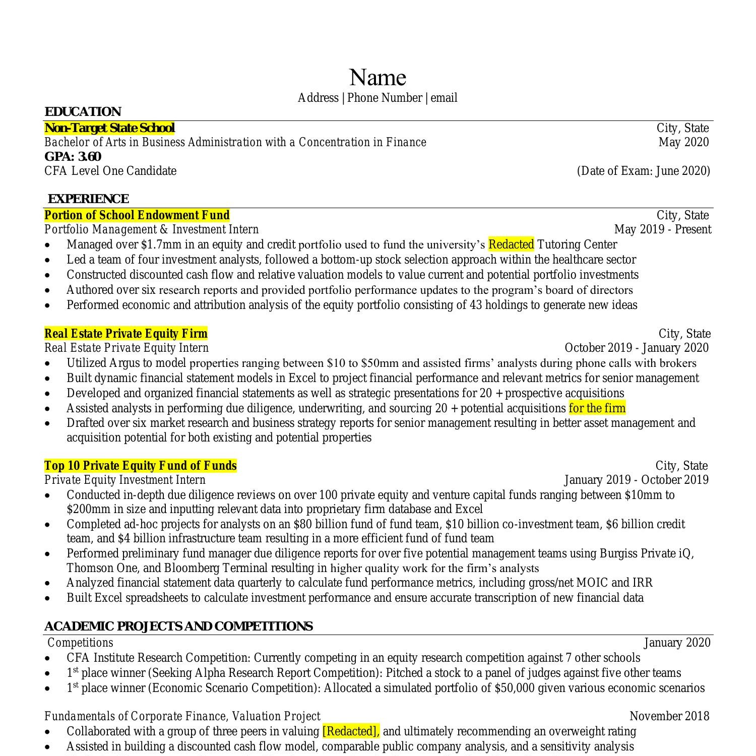 popular resume templates 2020