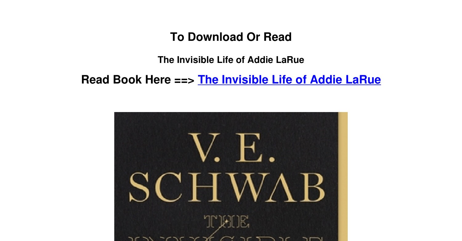 La Vie invisible d'Addie Larue - E. Schwab, V. - Ebook in inglese - EPUB3  con Adobe DRM