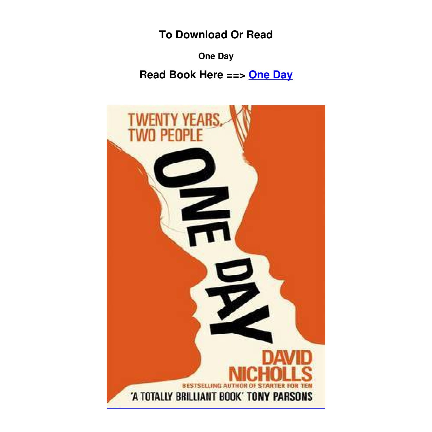 PDF DOWNLOAD One Day by David Nicholls.pdf DocDroid