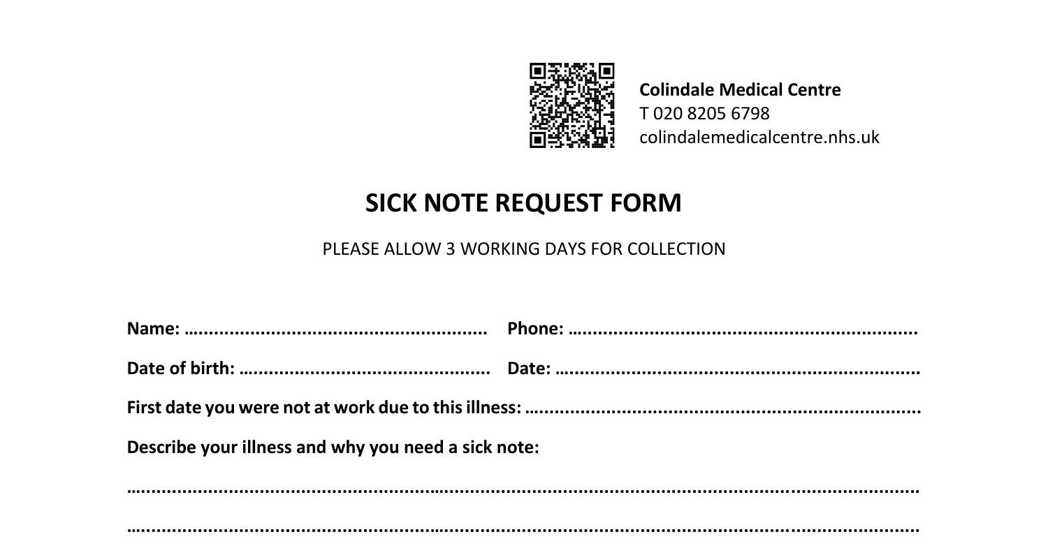 Sick Note Request Form pdf DocDroid