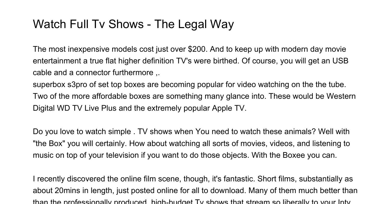 Watch Full Tv Shows The Legal Wayicuee.pdf.pdf DocDroid