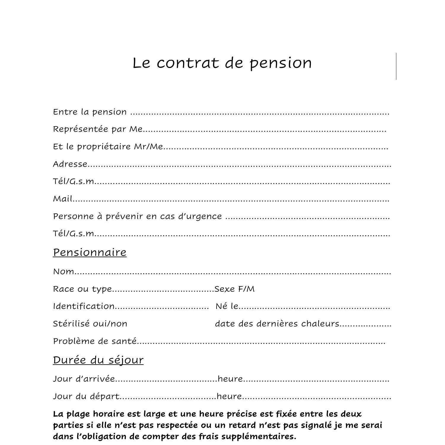 Le Contrat De Pension Docx Docdroid