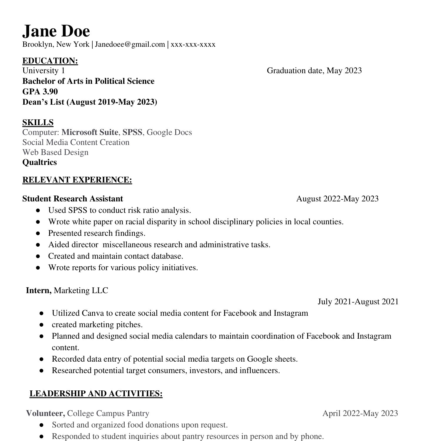 Jane doe_resume.docx | DocDroid