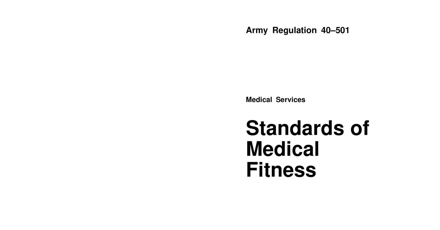 Army Regulation 40 501 Standards Of Medical Fitness - All Photos Sns-Brigh10