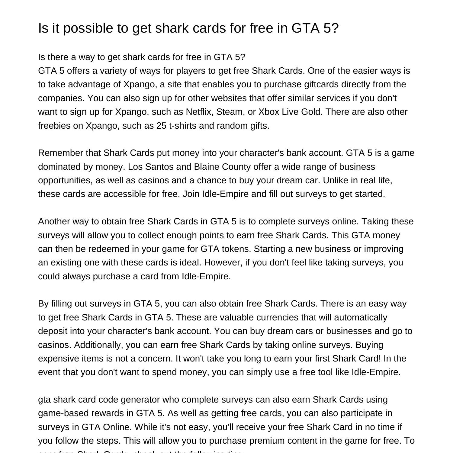 how-do-you-get-free-shark-cards-in-gta-5zdibc-pdf-pdf-docdroid