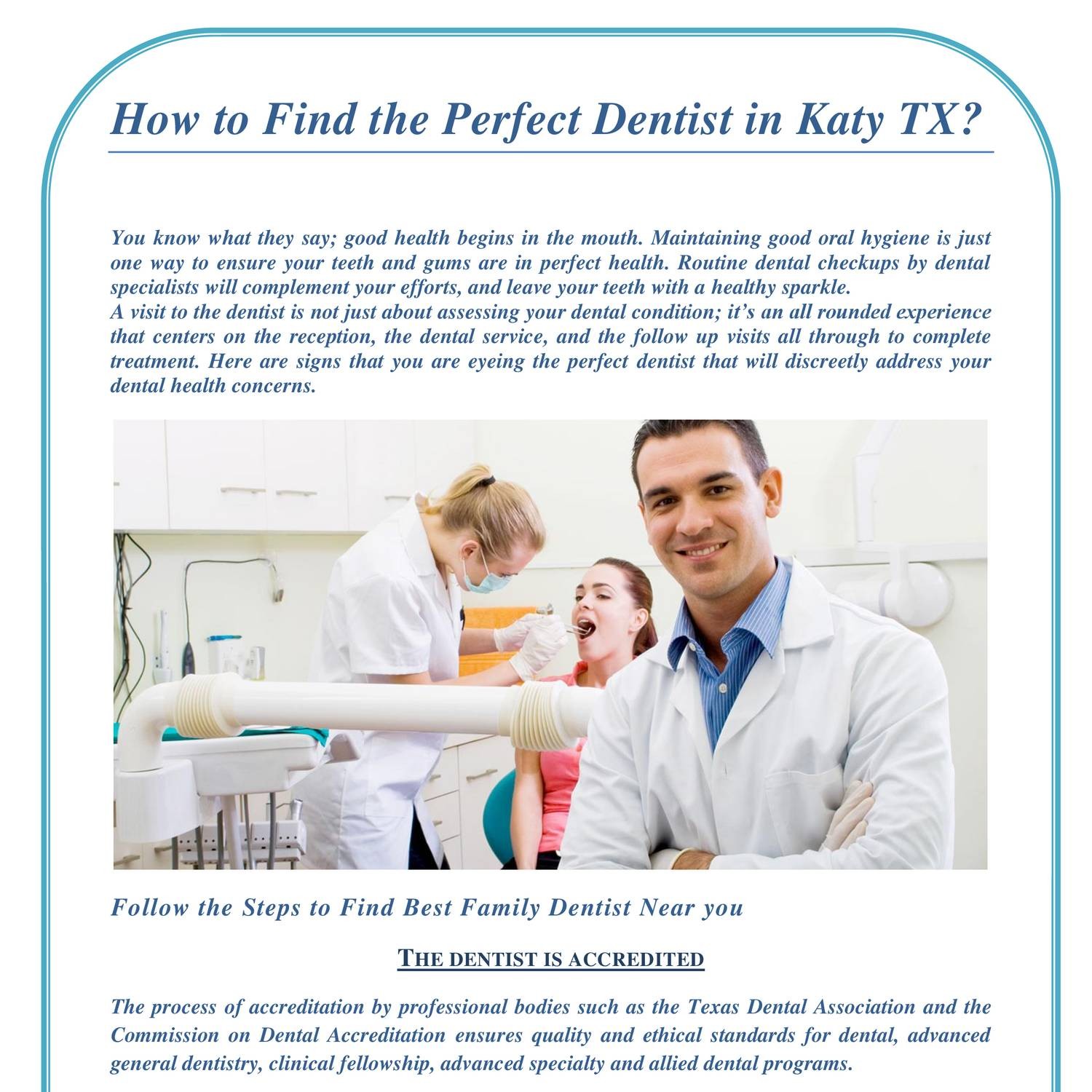 Find The Perfect Dentist In Katy Texas.pdf | DocDroid