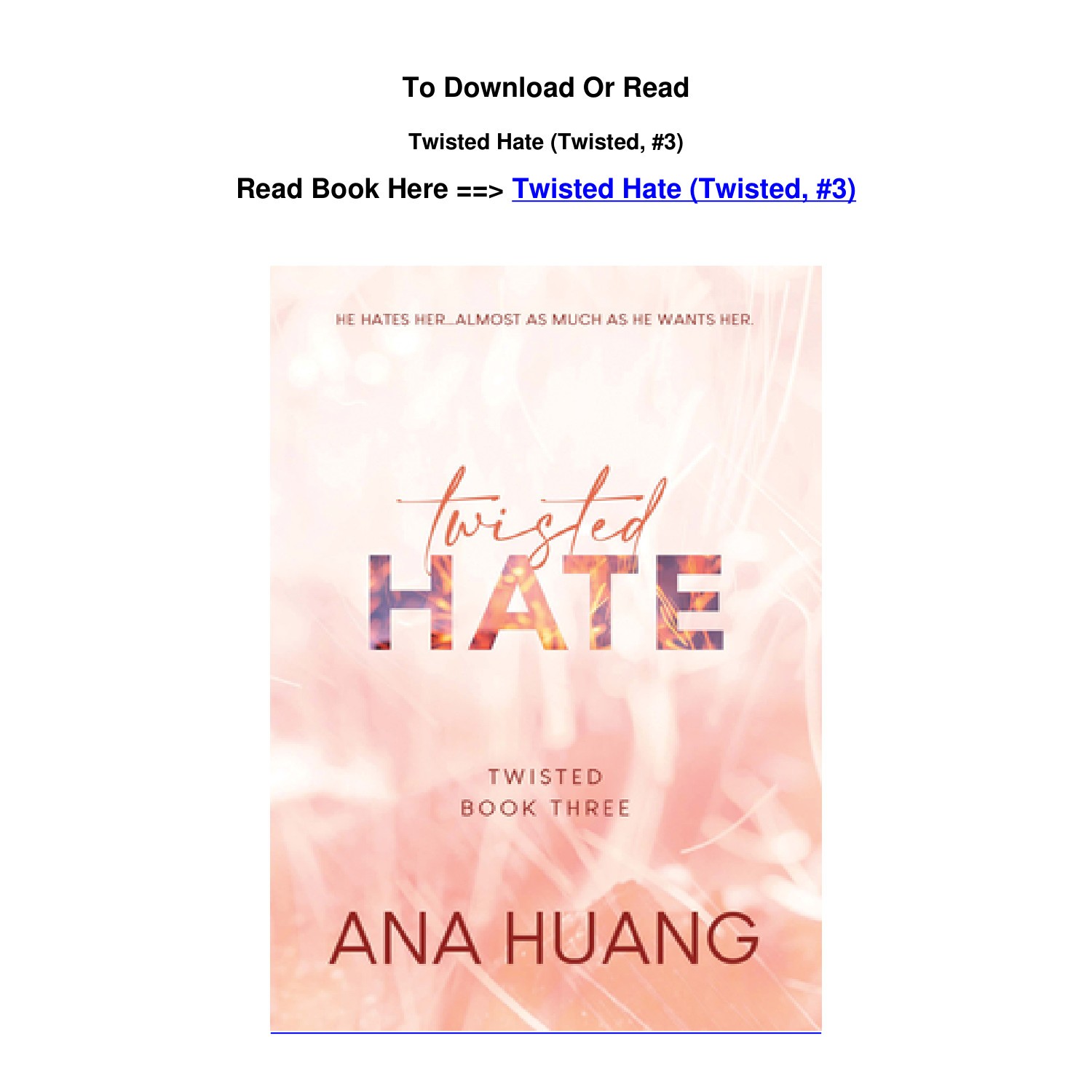 Download Pdf Twisted Hate Twisted By Ana Huang Pdf Docdroid