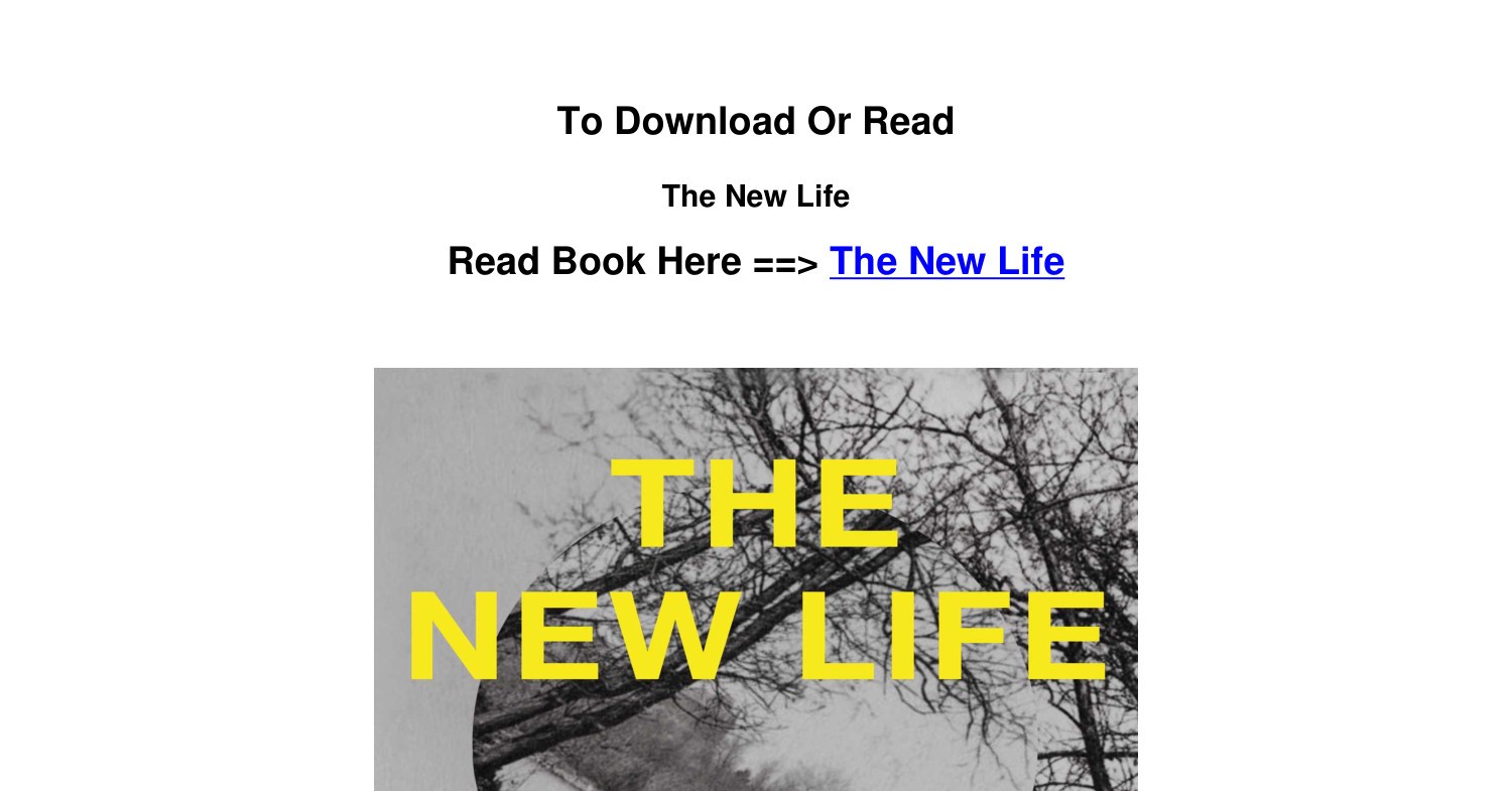 The New Life, Book by Tom Crewe, Official Publisher Page