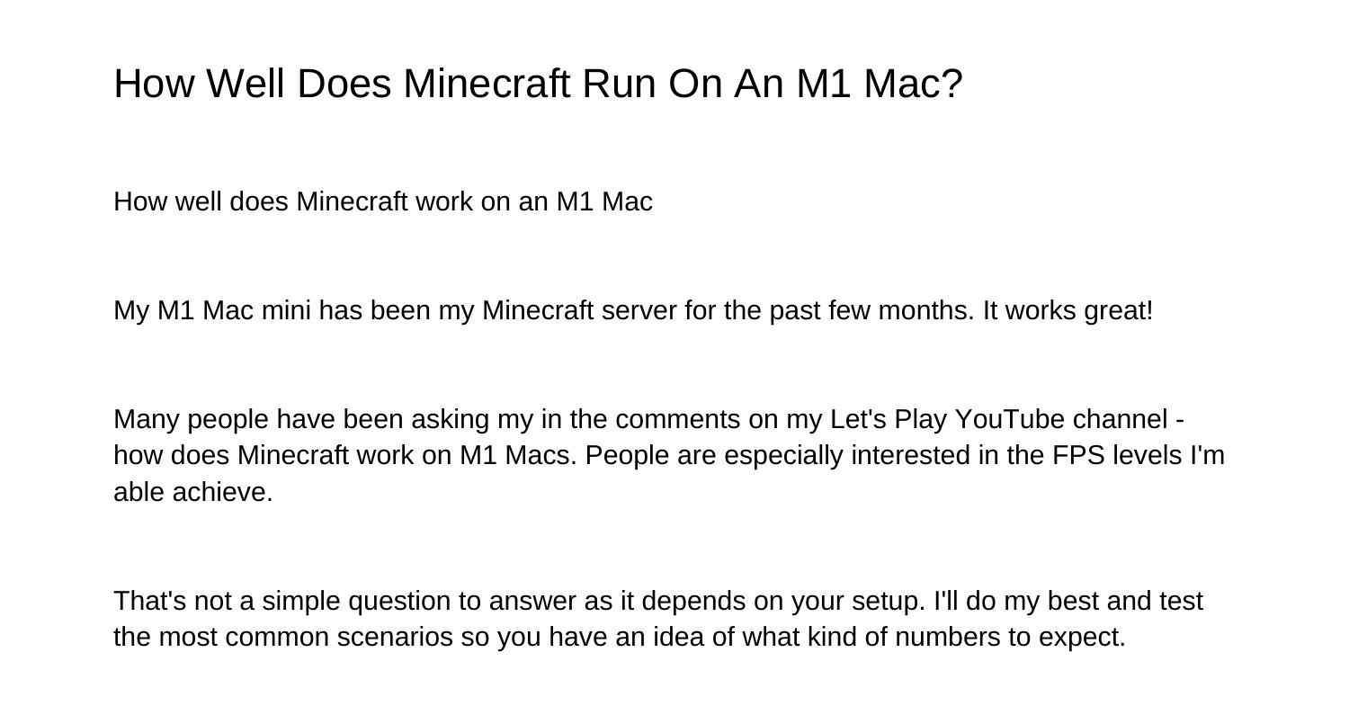 how-does-minecraft-run-on-an-m1-macyvoks-pdf-pdf-docdroid