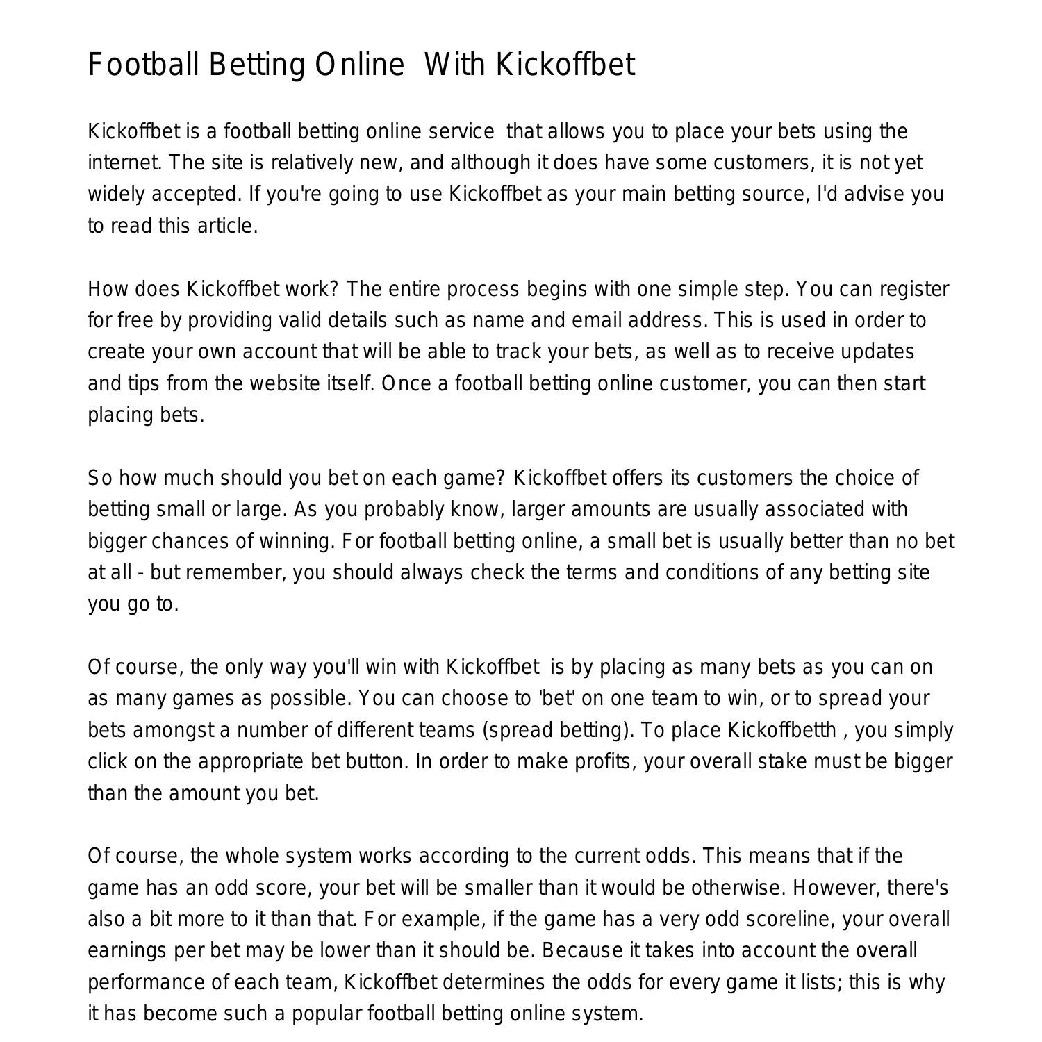 Learn How to Bet on Football Online and Win