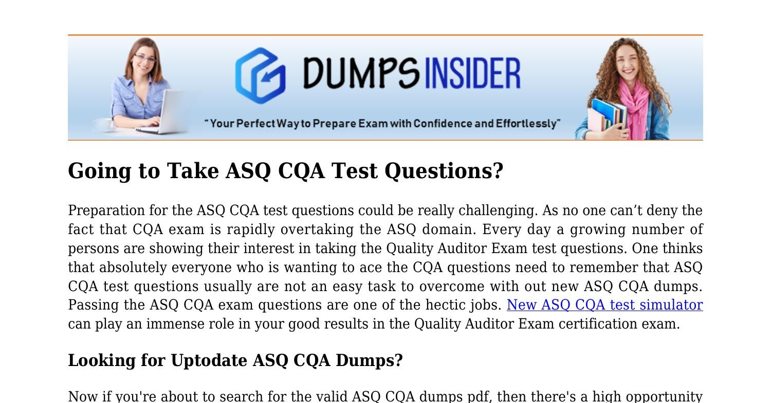 How Can CQA Test Simulator Help You to Pass CQA Exam Effortlessly?.pdf