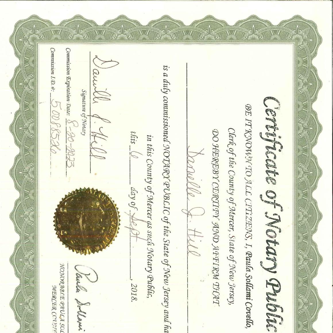 AA-Danielle Hill Notary Public Certificate.pdf | DocDroid