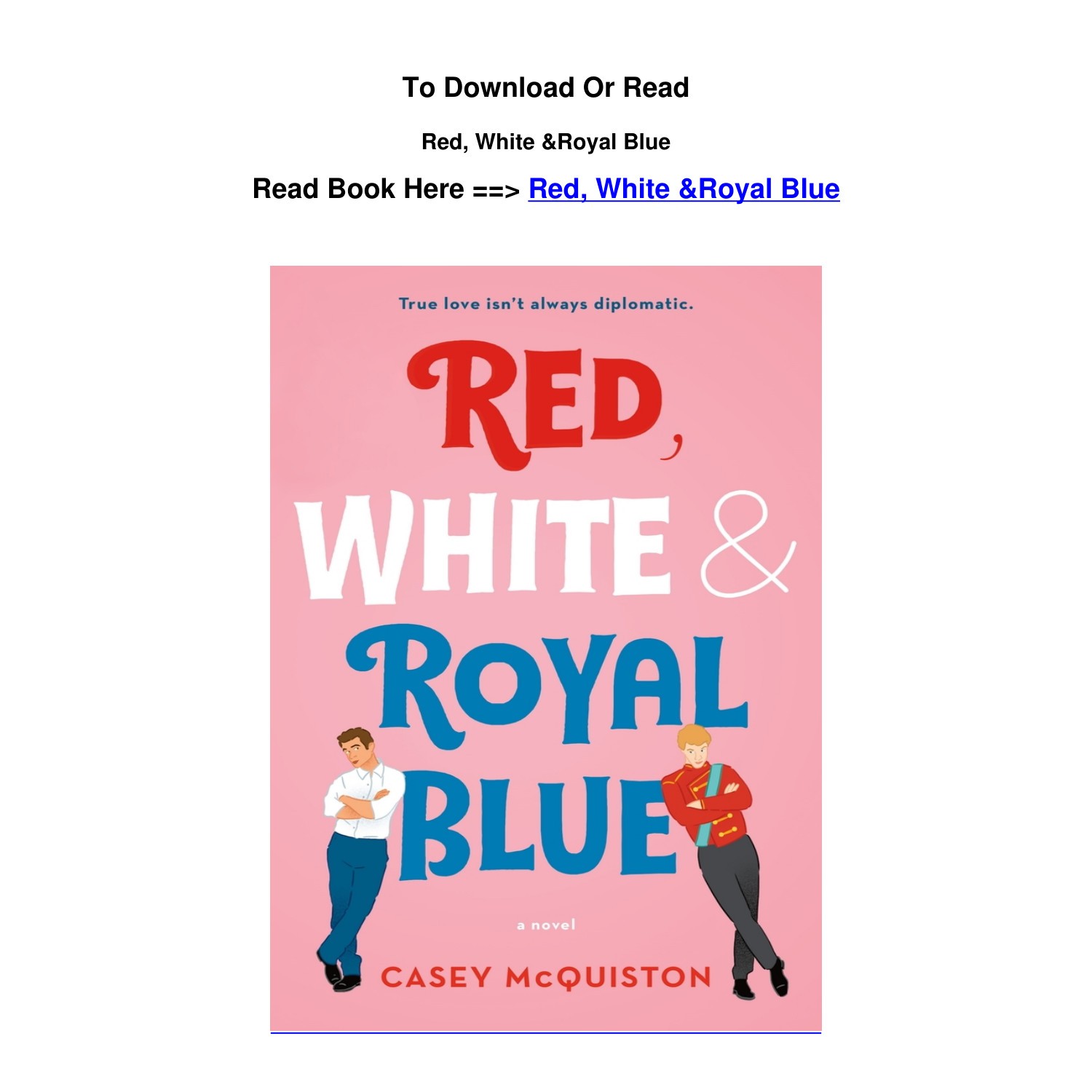 pdf Download Red White Royal Blue BY Casey McQuiston.pdf DocDroid