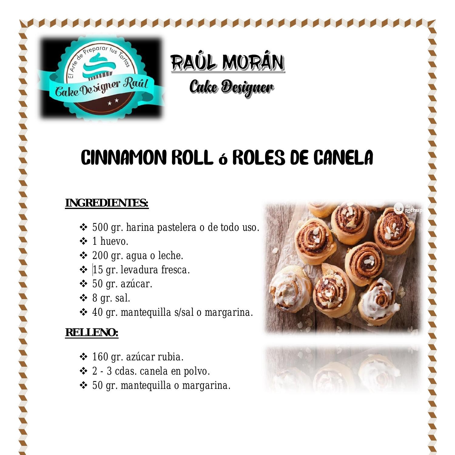 Cinnamon Roll ó Roles De Canelapdf Docdroid