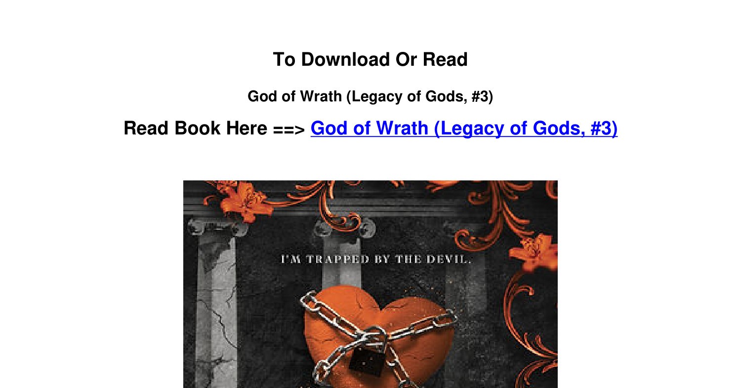 God of Wrath (Legacy of Gods, #3) by Rina Kent